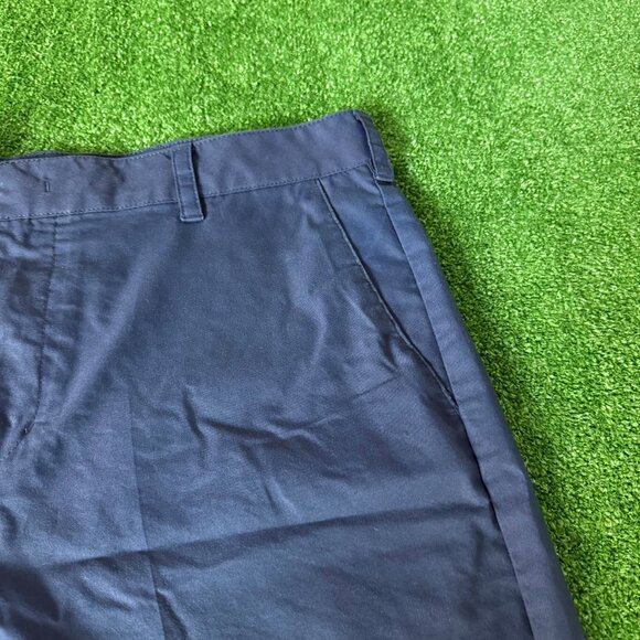 DKNY Classic Fit Flat Front Blue Bermuda Chino Preppy Style Golf Shorts Size 38 - Picture 6 of 14